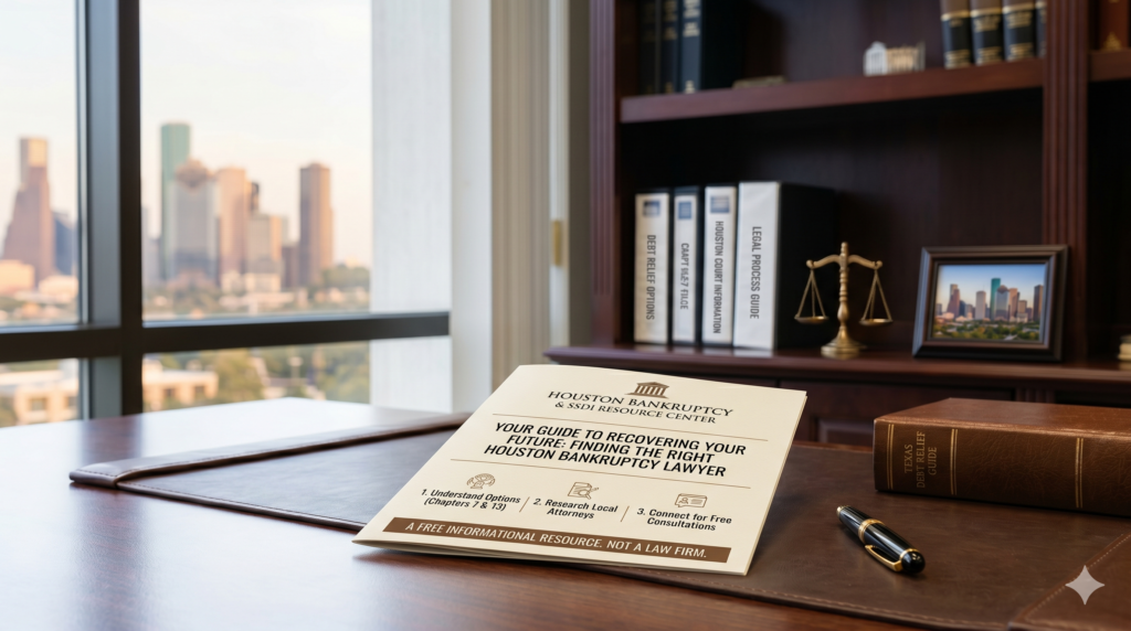 Houston Bankruptcy Lawyer providing a confidential debt relief evaluation for a Harris County resident.